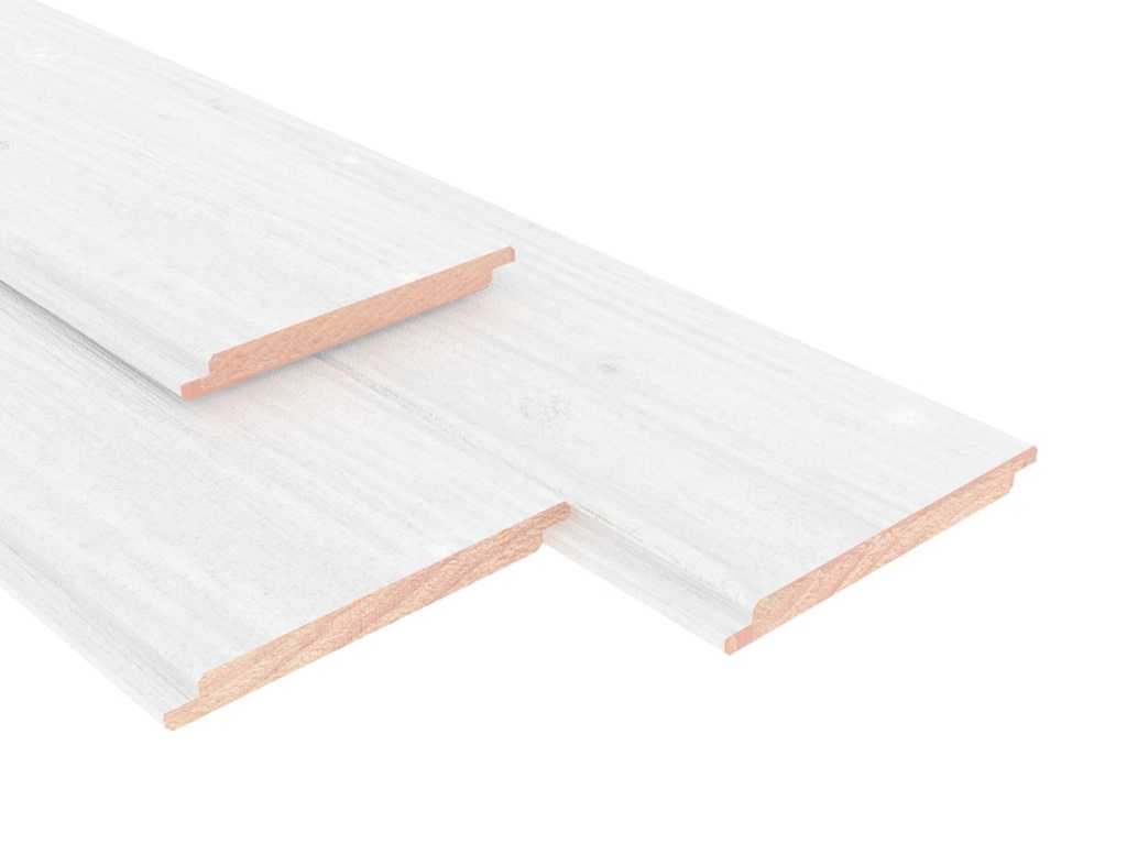 Vellingdeel WIT GESPOTEN RAL 9010 halfhouts rabat 1,8 X 19,5 X 300 cm