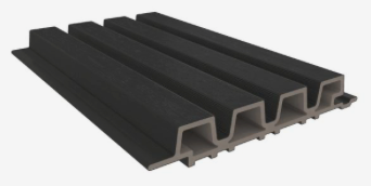 NewTechWood HKC co-extrusie Castellation PRO35 gevelbekleding, 3,3 x 21,5 x 290 cm, Ebony zwart.