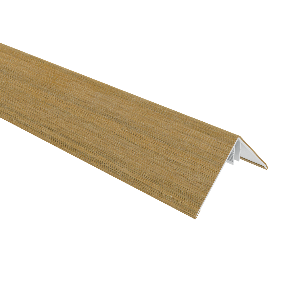 NewTechWood aluminium co-extrusie hoekprofiel t.b.v. Castellation PRO, 6 x 6 x 300 cm, Red Cedar.