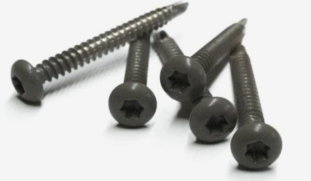 RVS schroef met gekleurde top voor NTW Castellation PRO, set a 50 stuks incl. bit, Silver gray.