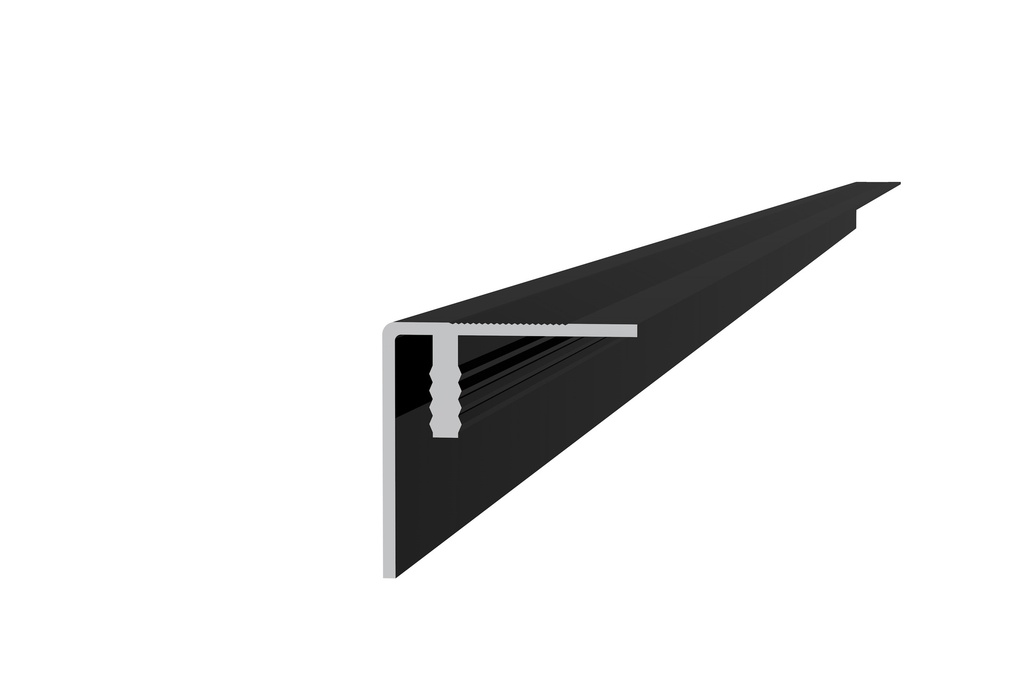 Aluminium hoekprofiel/plint 4 x 4 x 300 cm, antraciet.
