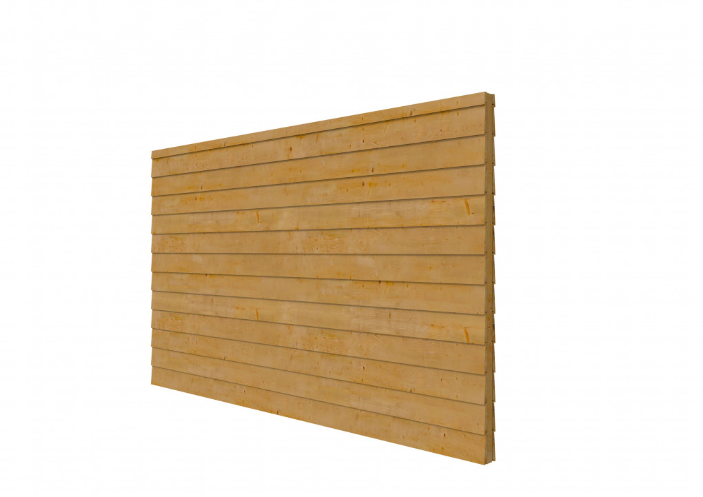 Douglas wandpakket t.b.v. dubbelzijdige wand Comfort/DHZ 371x224 cm, groen geïmpregneerd.