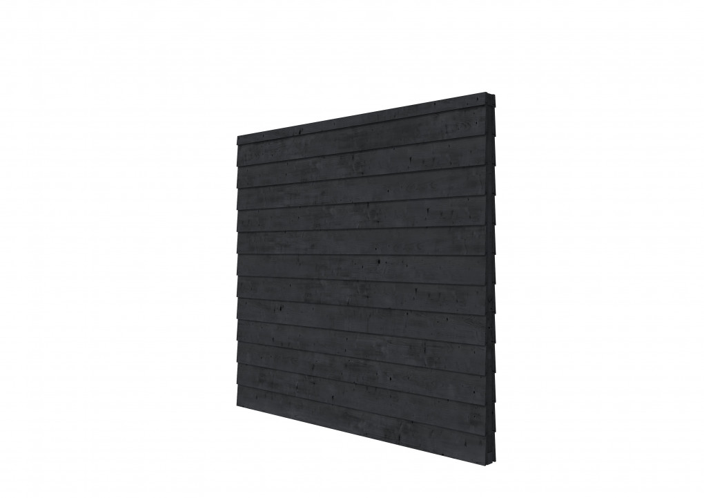 Douglas wandpakket t.b.v. dubbelzijdige wand Comfort/DHZ 246,5x224 cm, zwart geïmpregneerd.