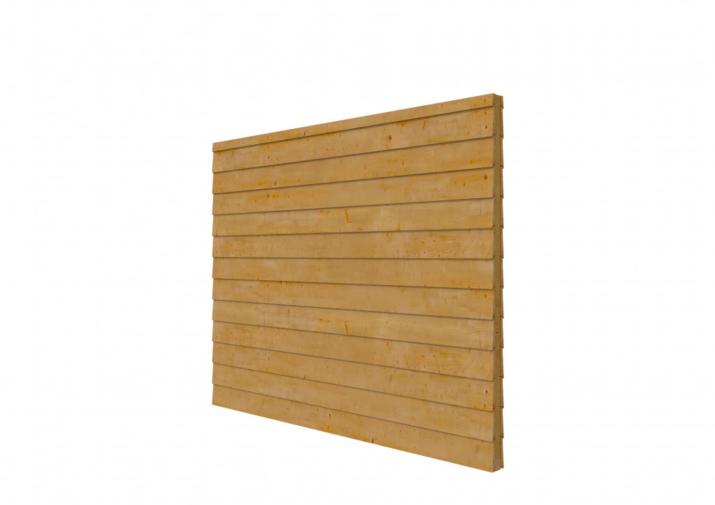 Douglas wandpakket t.b.v. dubbelzijdige wand Comfort/DHZ 278,5x224 cm, groen geïmpregneerd.