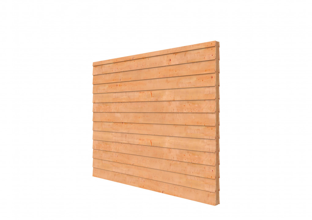 Douglas wandpakket t.b.v. dubbelzijdige wand Comfort/DHZ 278,5x224 cm, kleurloos geïmpregneerd.