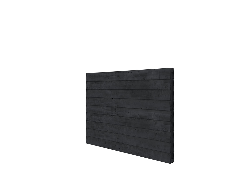 Douglas wandpakket t.b.v. dubbelzijdige wand kapschuur Comfort 229x162 cm, zwart geïmpregneerd.