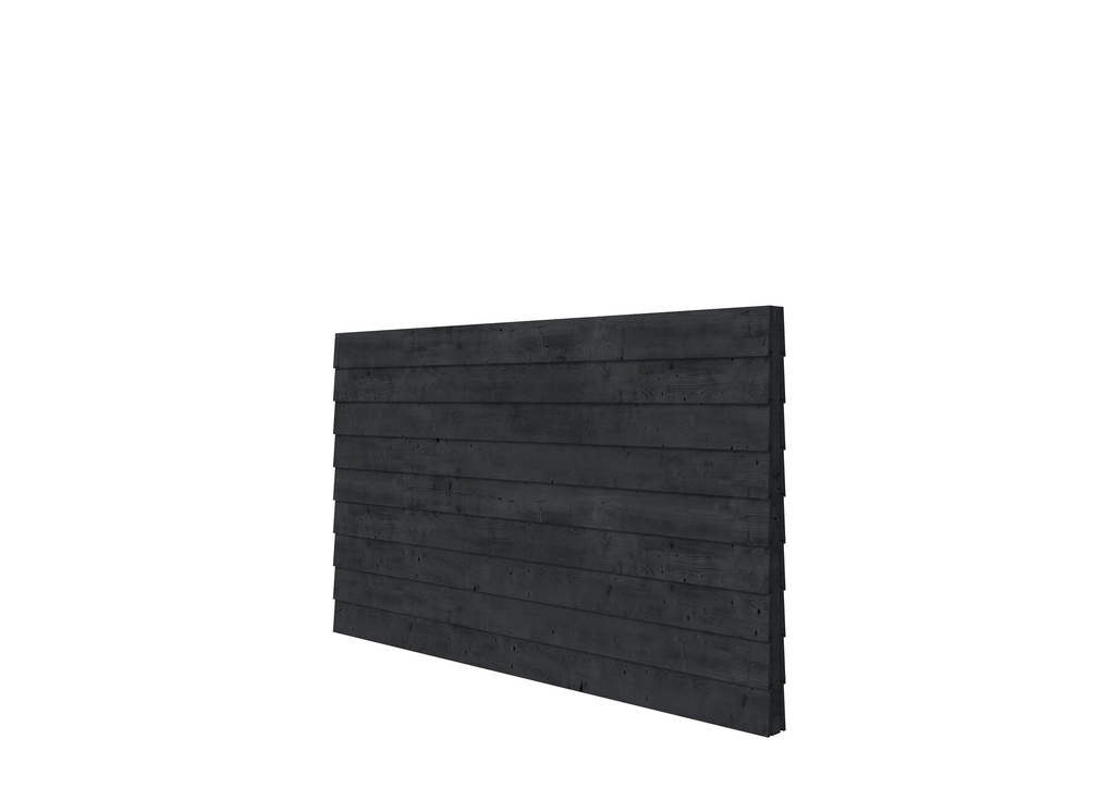 Douglas wandpakket t.b.v. dubbelzijdige wand kapschuur Comfort 278,5x162 cm, zwart geïmpregneerd.