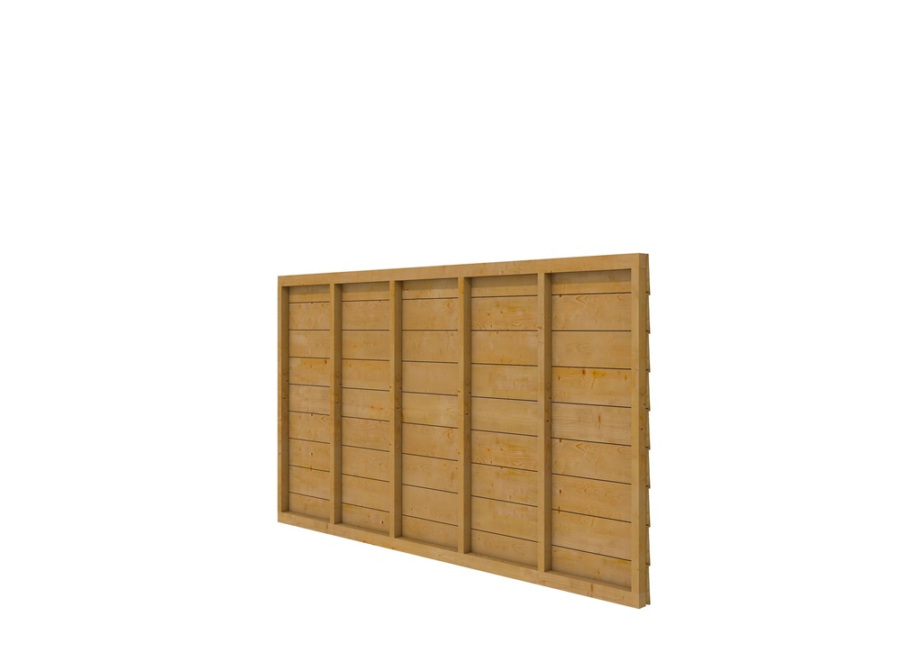 Douglas wandpakket t.b.v. enkelzijdige wand kapschuur Comfort 278,5x162 cm, groen geïmpregneerd.