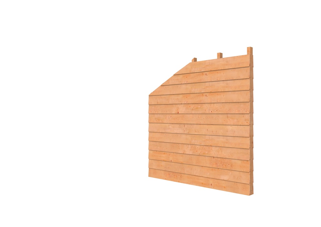 Douglas wandpakket t.b.v. dubbelzijdige zijwand kapschuur Comfort, onbehandeld.