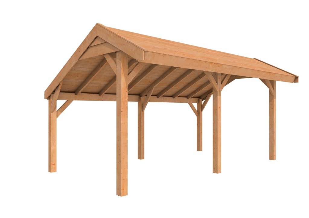 Douglasvision kapschuur Comfort 500 x 250 cm, kleurloos geïmpregneerd.