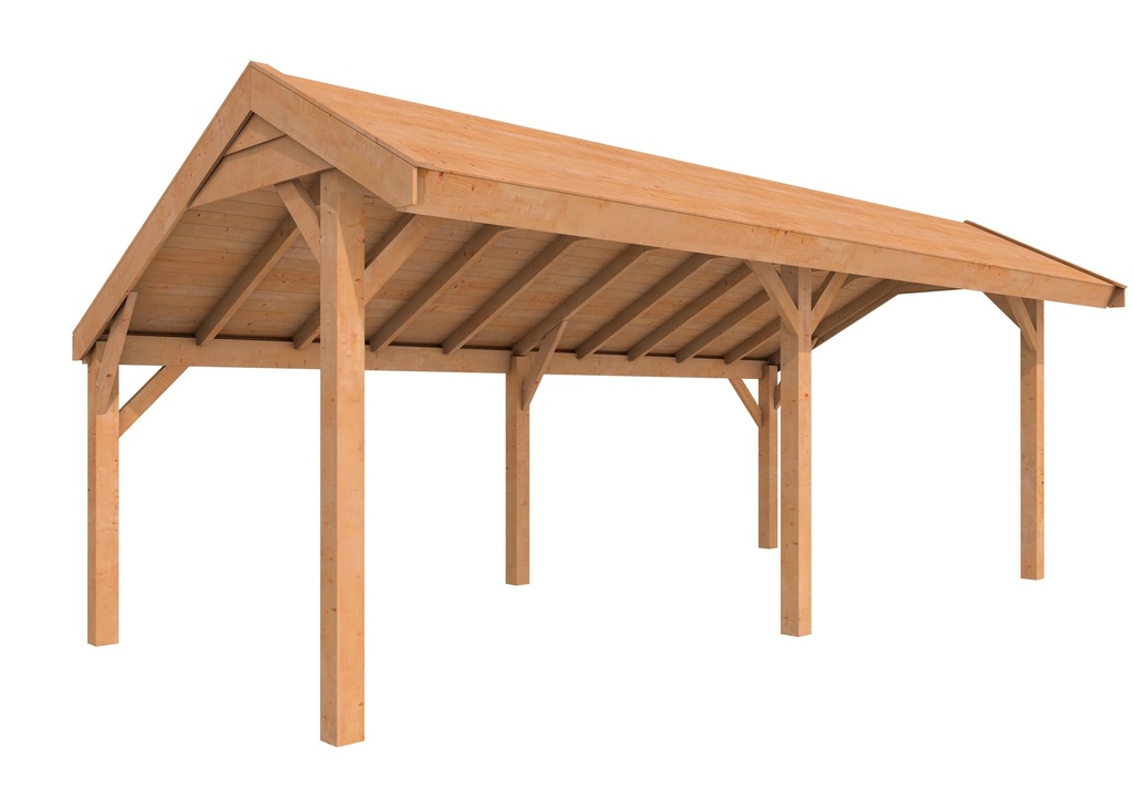 Douglasvision kapschuur Comfort 600 x 250 cm, kleurloos geïmpregneerd.