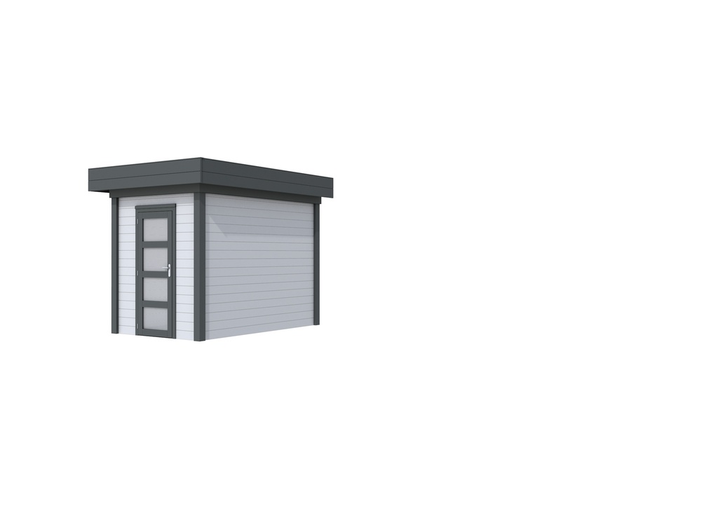 Vuren Topvision Kiekendief, 200 x 300 cm, wanden lichtgrijs en basis antraciet.