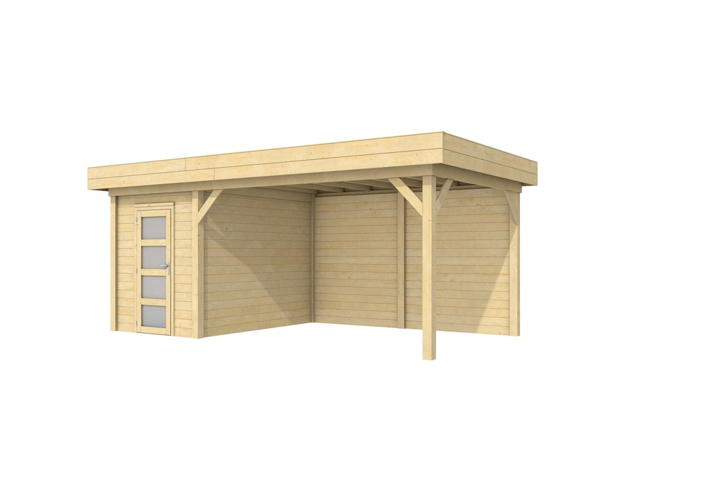 Vuren Topvision Kiekendief, 200 x 300 en luifel 400 cm, kleurloos geïmpregneerd.