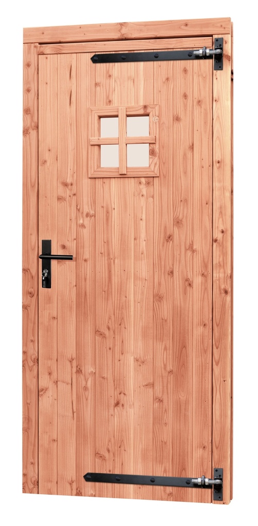 Redvision enkele 1-ruits deur inclusief kozijn, rechtsdraaiend, 90 x 201 cm.