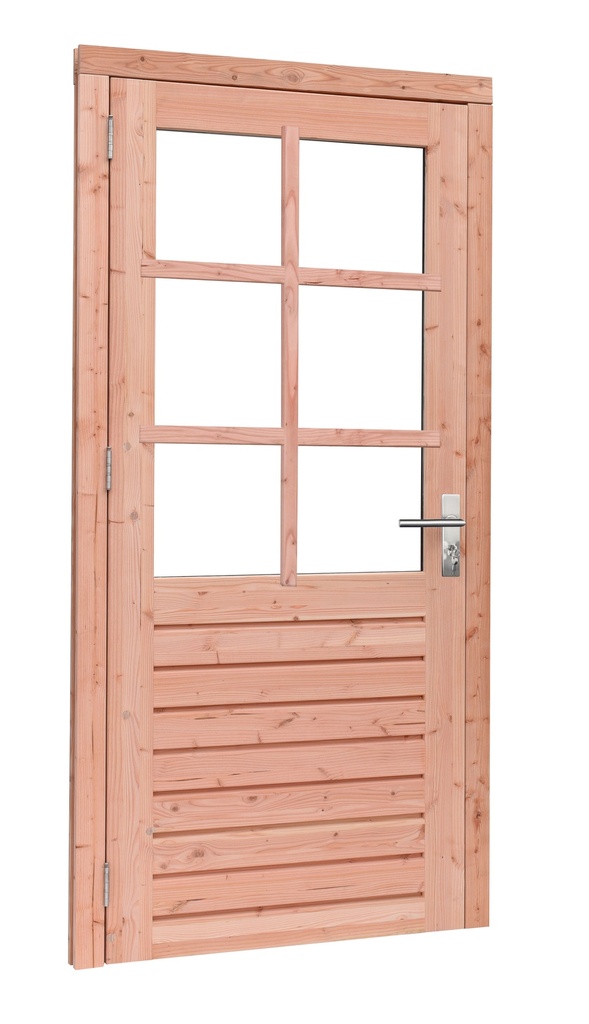 Douglas enkele 6-ruits deur Prestige met dubbelglas, linksdraaiend, 109 x 221 cm, onbehandeld.