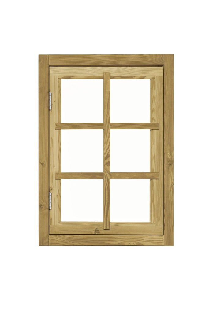 Douglas 6-ruits uitzetraam, 89,8 x 70,3 cm, groen geïmpregneerd.