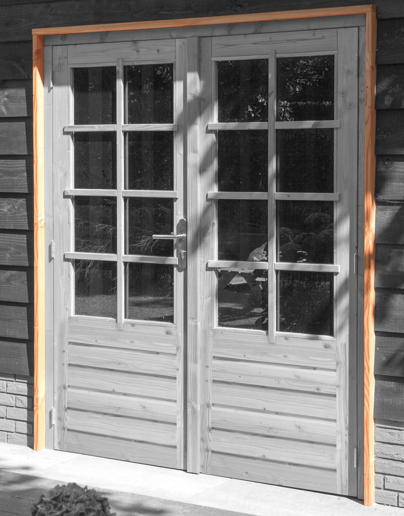 Douglas stelkozijn universeel t.b.v. enkele of dubbele deur, onbehandeld.