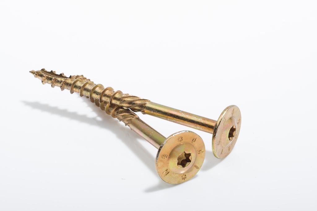 Gebintschroef 8 x 200 mm, geelverzinkt inclusief T40 bitje, doos à 25 st.