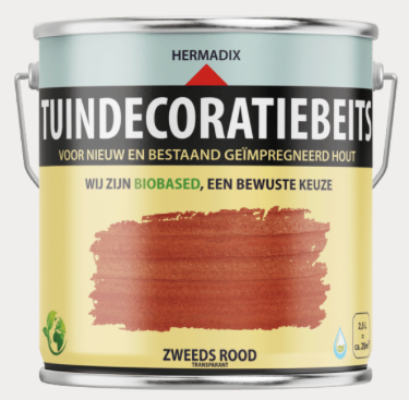 Tuindecoratie 761 Zweeds Rood transparant 2500 ML