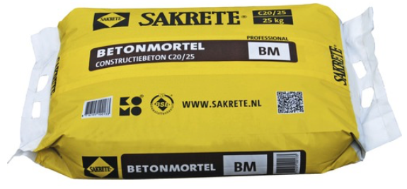 Beton 25 kg in zak, (24-uur drogen)