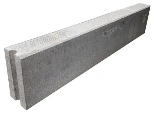 Betonband grijs 10 x 20 x 100 cm