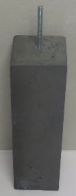 Betonpoer antraciet voor 15 x 15 cm paal, 50 cm hoog, afm. 18 x 18 cm