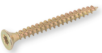 3,0 x 17 geel verzinkt TORX (per 100 stuks)