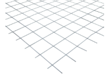 Gaaspaneel mazen: 10 x 10 cm, dikte: 5 mm, afmeting: 200 x 300 cm, gegalvaniseerd (bouwstaalmat)