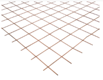 Gaaspaneel mazen: 15 x 15 cm, dikte 8 mm, afmeting: 300 x 200 cm, (bouwstaalmat)