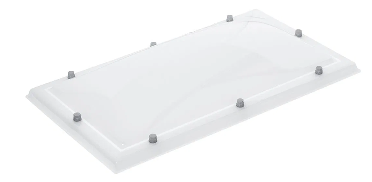 Lichtkoepel 100 x 200 cm, dubbelwandig opaal (excl. toebehoren)