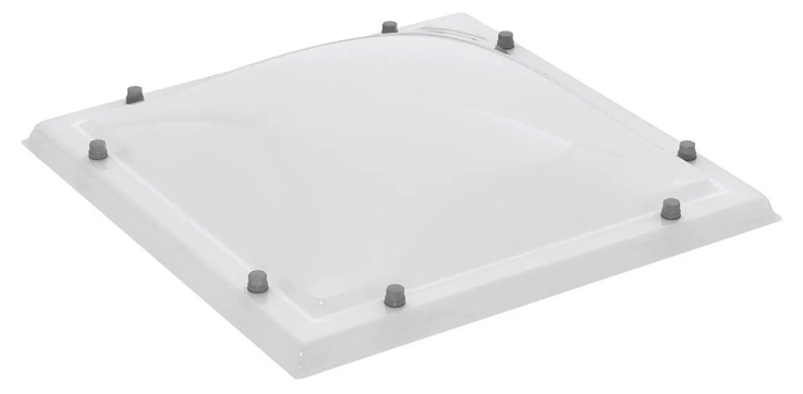 Lichtkoepel 80 x 80 cm, dubbelwandig opaal (excl. toebehoren)