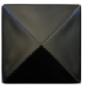 Piramide 71x71mm, zwart gepoedercoat
