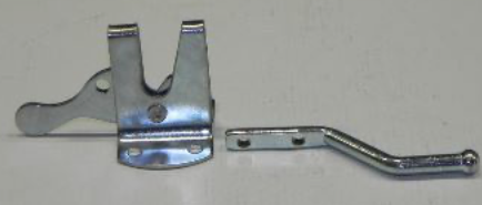 Autom. tuinheksluiting met pen, 60mm, dikte plaat: 2mm, dikte pen: 8mm, galvanisch verzinkt