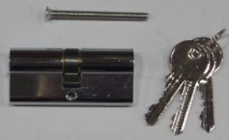 Cilinder met 3 sleutels, 35/35, gechromeerd