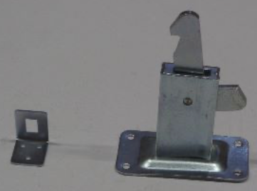 Deurvastzetter muurmodel, grondplaat: 120x60x2mm, galvanisch verzinkt