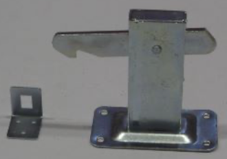 Deurvastzetter vloermodel, grondplaat: 120x60x2mm, hoogte: 125mm, galvanisch verzinkt