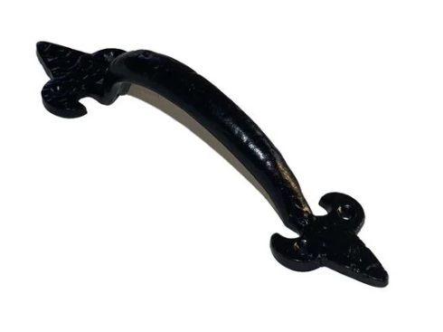 Rustieke handgreep voor deuren en kasten - Afmeting: 167mm - zwart gecoat na verzinken