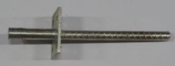 Instortanker - PF-T11 - niet verstelbaar, Plaat: 80x80x6mm, Staaf: 20x100mm, pen (geribbeld): 20x200mm, totale lengte 300mm