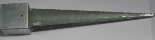 Metpostpin - PA-015 - 145x145x900mm, dikte: 2,5mm, vuurverzinkt *