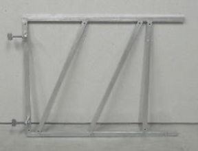 Poortframe 100 cm breed ( x 80 cm hoog) + 2 duimen. Verstelbaar ijzeren frame, gegalvaniseerd