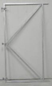 100 cm breed (x 180 cm hoog) VERHOOGD FRAME, +3 duimen. Verstelbaar ijzeren frame, gegalvaniseerd