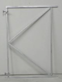 110 cm breed (x 155 cm hoog) + 2 duimen. Verstelbaar ijzeren frame, gegalvaniseerd