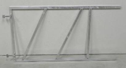 Poortframe 150 cm breed ( x 80 cm hoog) + 2 duimen. Verstelbaar ijzeren frame, gegalvaniseerd
