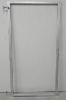 Poort met kokerprofiel VERZINKT (PO-51 + PO-52) bekleding 18 of 28 mm dikte, 98.5 x 190 cm - los frame