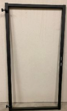 Poort met kokerprofiel ZWART (PO-54 + PO-55) bekleding 18 of 28 mm dikte, 98.5 x 190 cm - los frame