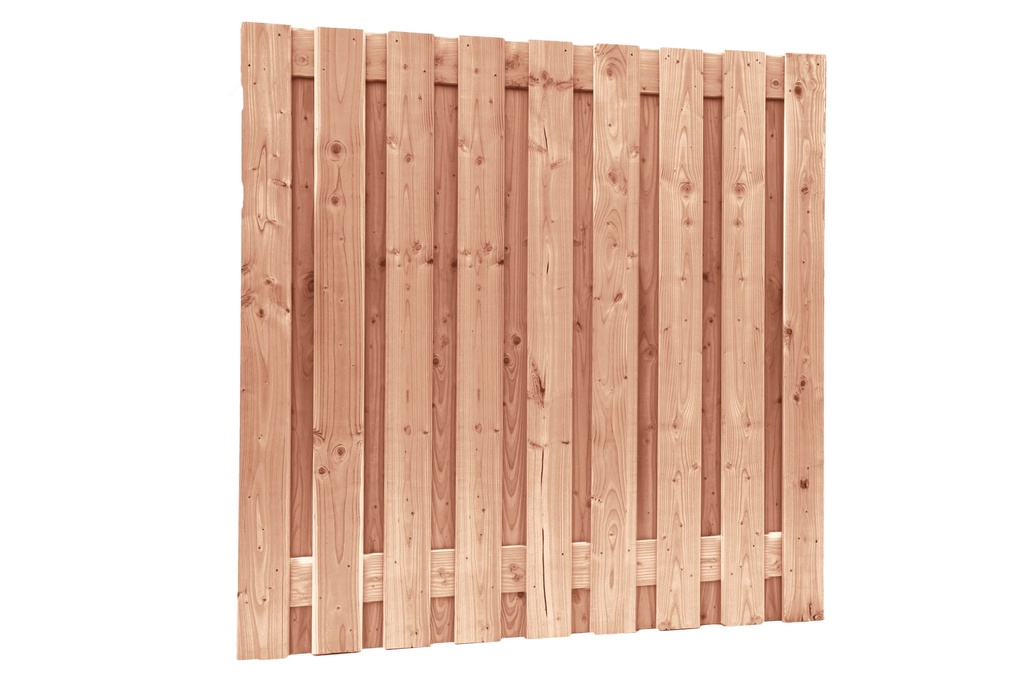 Redvision geschaafd plankenscherm 19-planks 16 mm, 180 x 180 cm, verticaal recht.