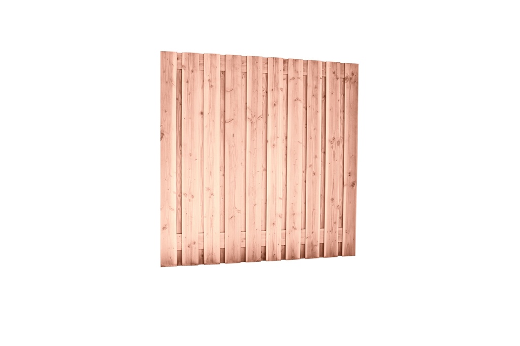 Douglas geschaafd plankenscherm 21-planks 16 mm, 180 x 180 cm t.b.v. betonsysteem, onbehandeld.