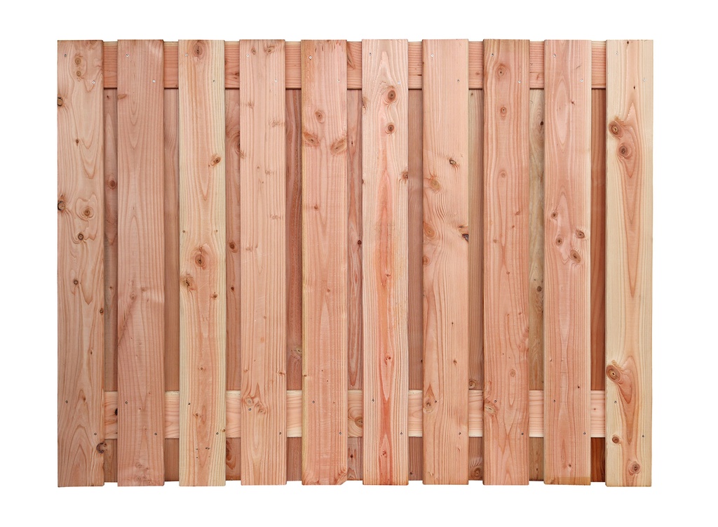 Douglas geschaafd plankenscherm 21-planks 16 mm, 180 x 130 cm t.b.v. betonsysteem, onbehandeld.