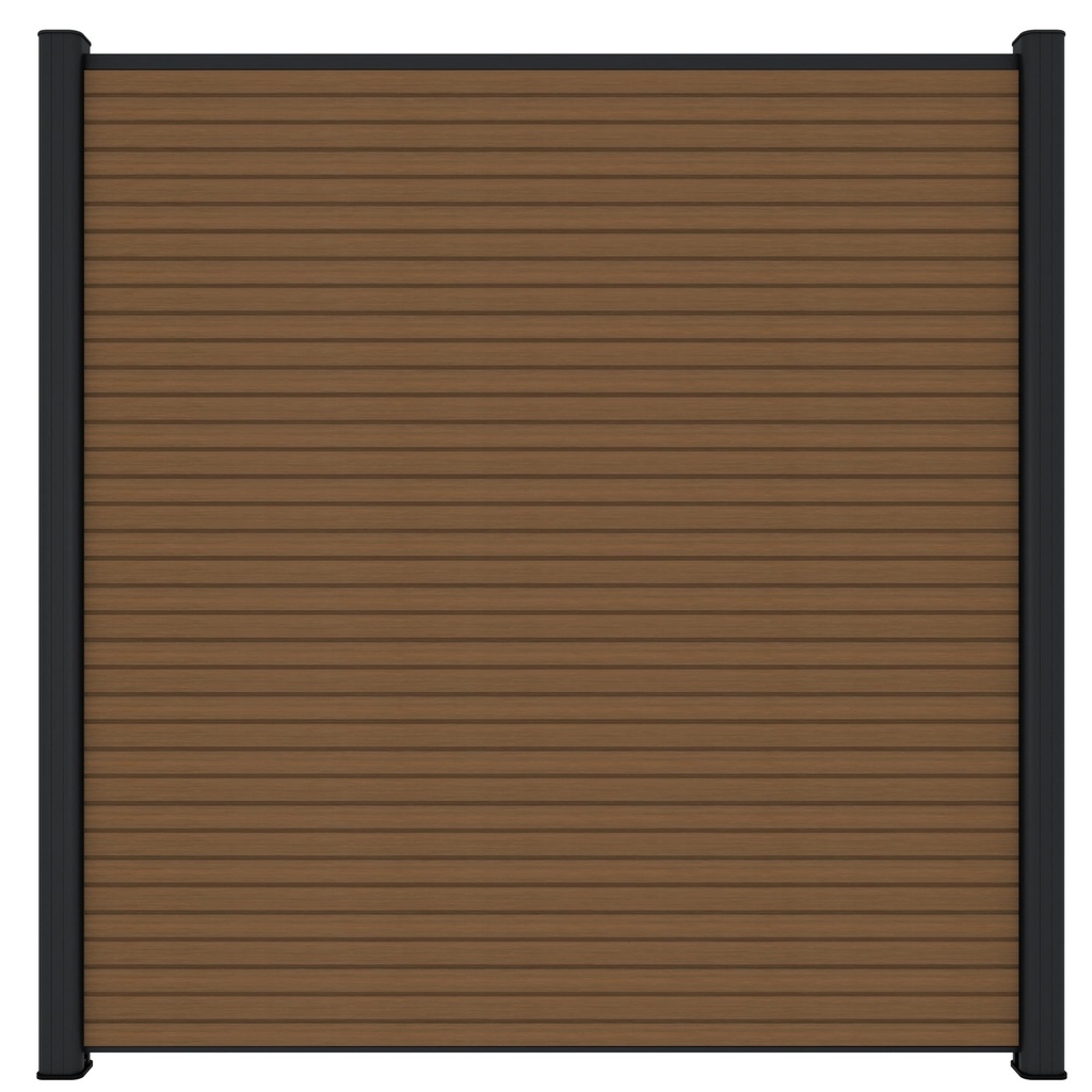 NewTechWood Co-extrusie composiet scherm Triple, 180 x 180 cm, Teak.