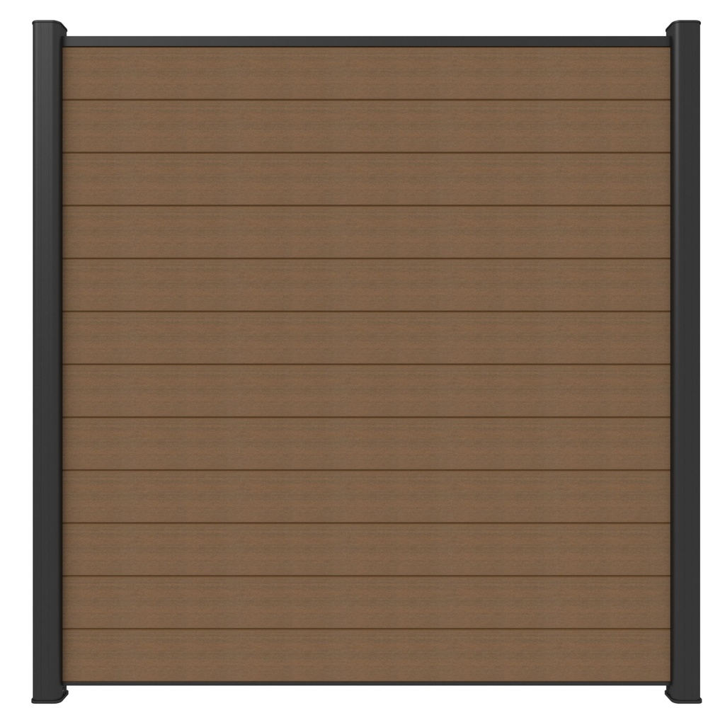 NewTechWood Co-extrusie composiet scherm, 180 x 180 cm, Teak.